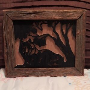 Rustic Wolf Silhouette Wall Art